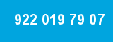 922 019 79 07 922 019 79 07